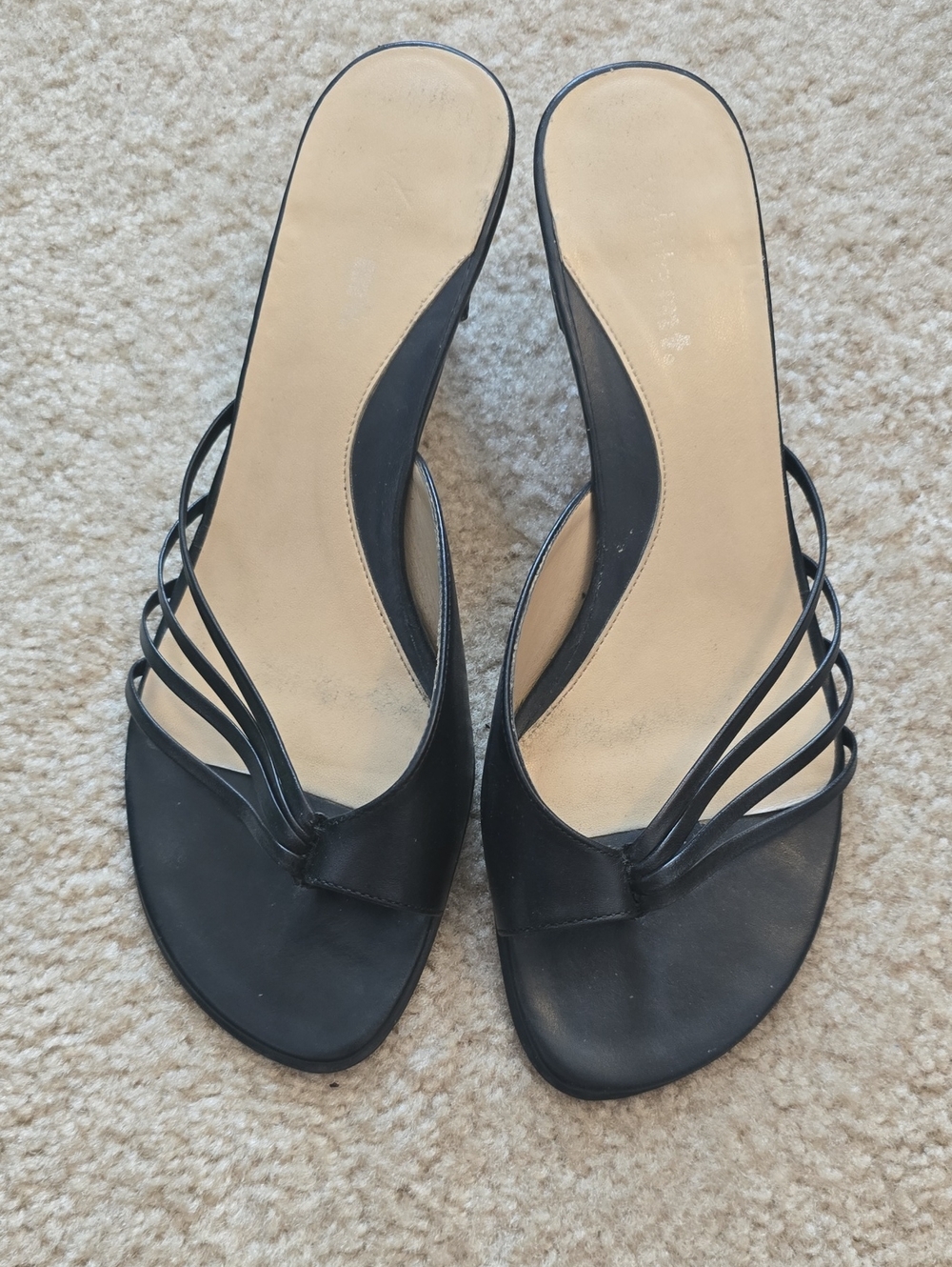 Black Strappy Kitten Heels